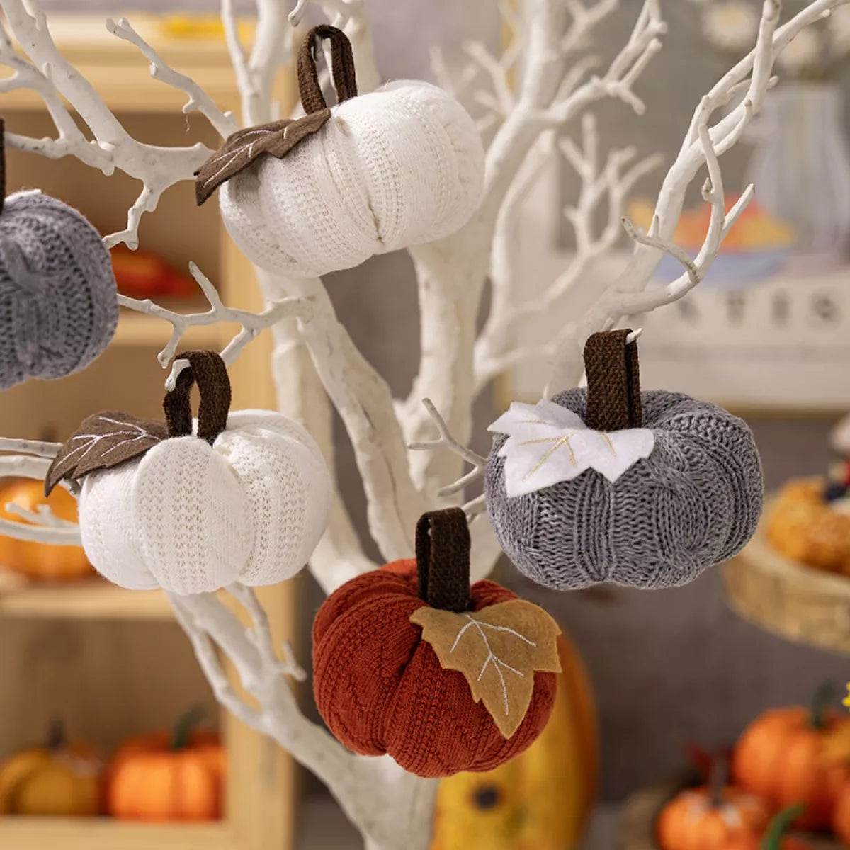 Knitted Pumpkin Home Decor Ornaments