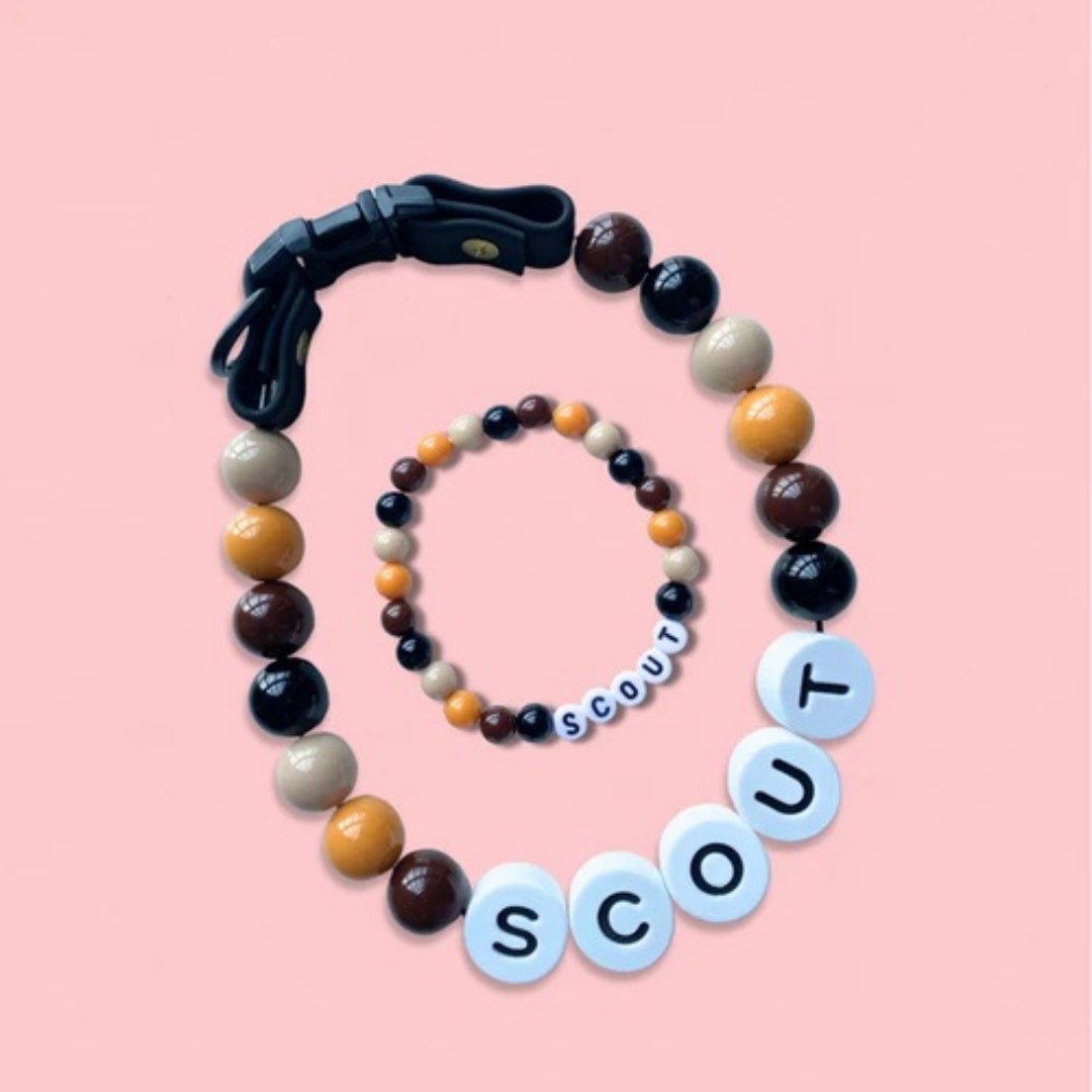 PawBond™ Personalized Pet Collar & Matching Bracelet Set – The Ultimate Gift of Love for You & Your Pet 🐶💖