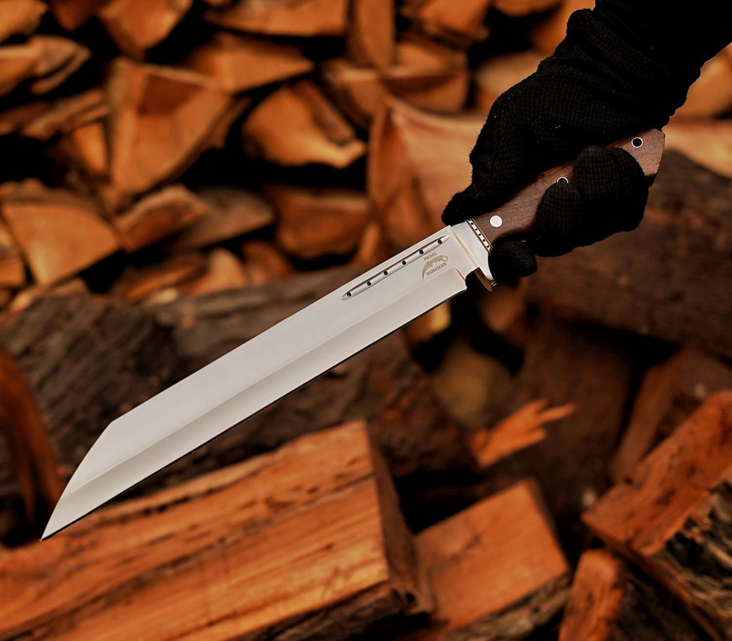 Custom Handmade Viking Seax machete with Sheath- Medieval Warrior Celtic Seax Blade with Engraved Wooden Handle- Collectible Historical Gift