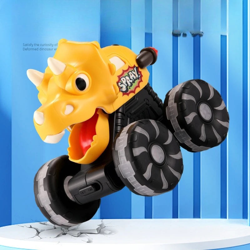 “DinoGlow™ Light-Up Car – Flashing Inertia Toy with LED Wheels | Perfect Christmas Gift for Kids”