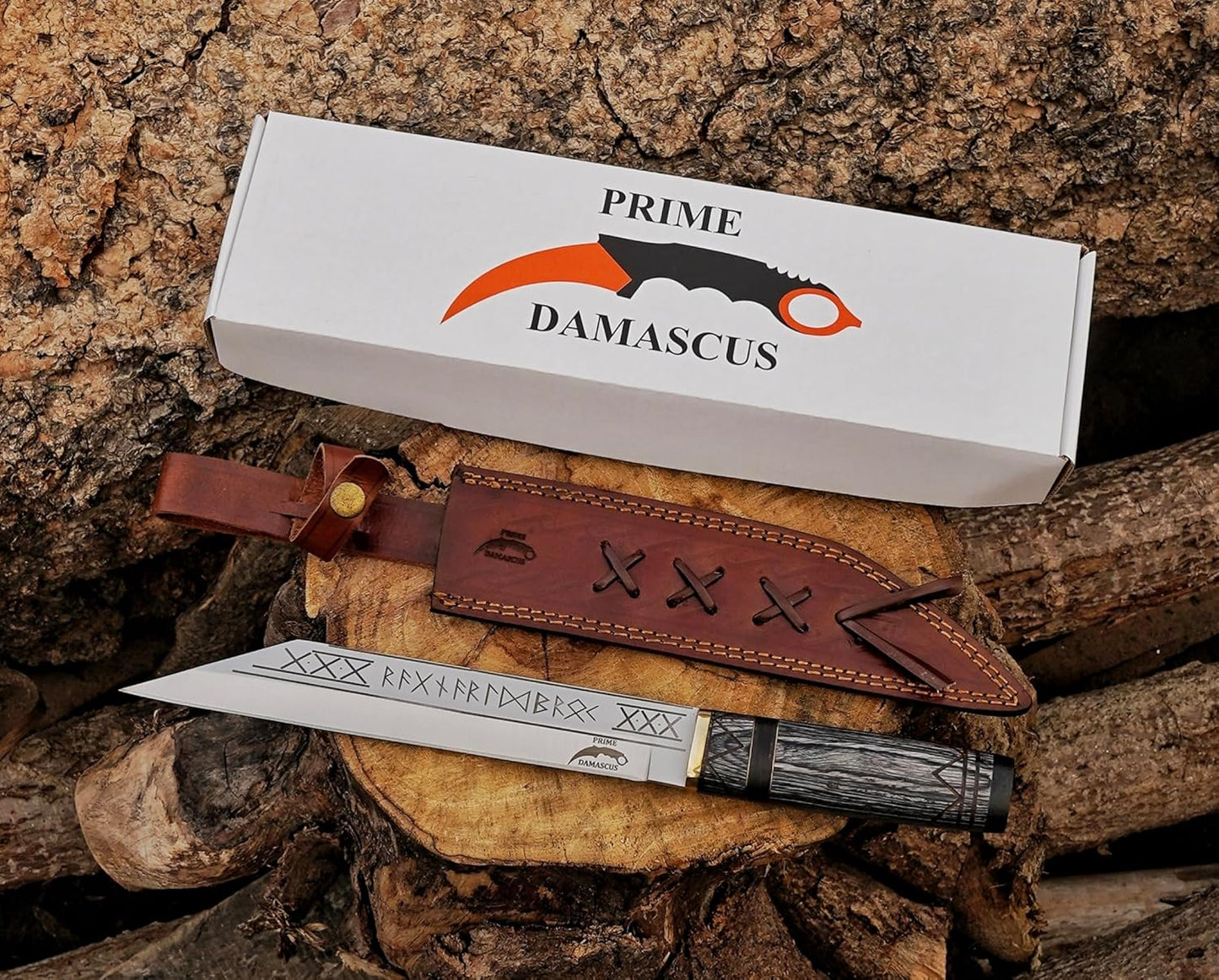 Medieval Warrior Celtic Seax Blade with Engraved Wooden Handle- Collectible Historical Gift