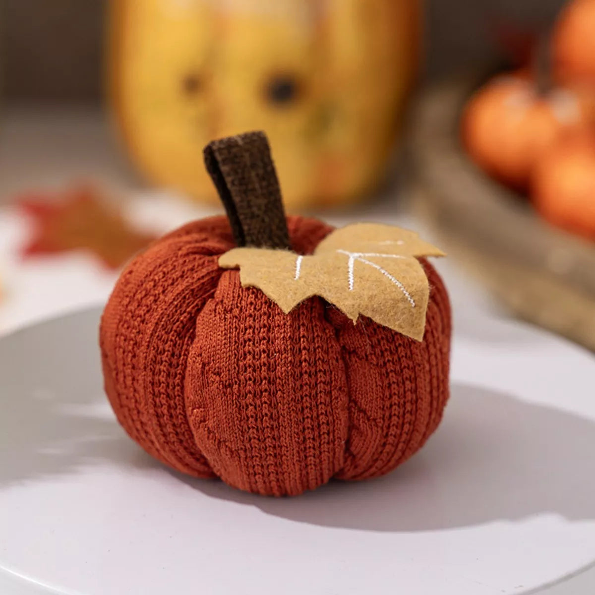 Knitted Pumpkin Home Decor Ornaments