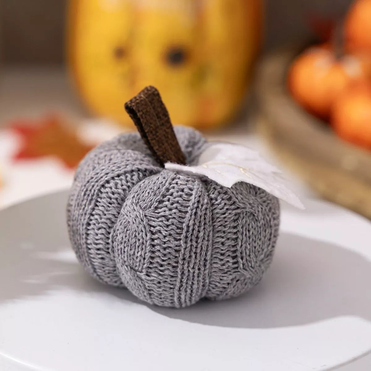 Knitted Pumpkin Home Decor Ornaments